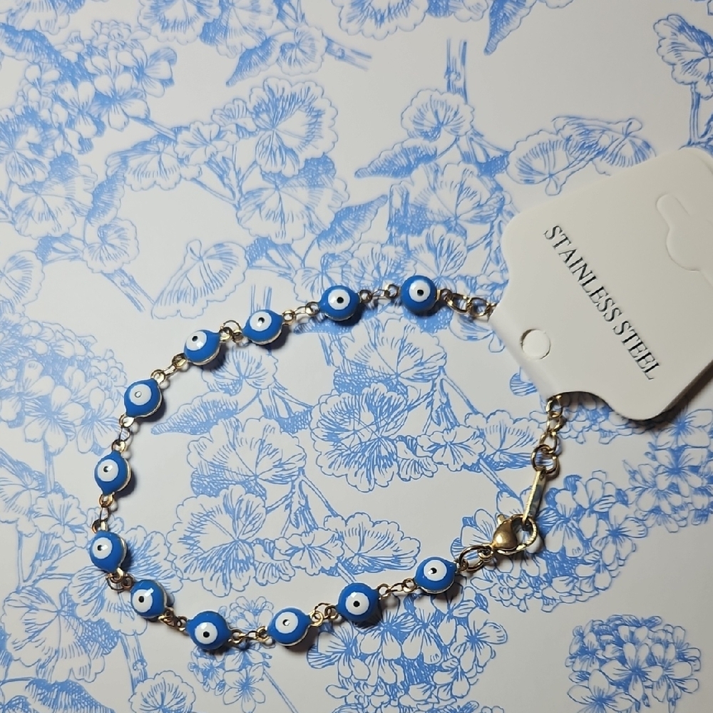 🧿 Golden Aura Evil Eye Bracelet